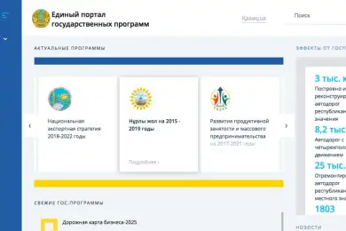 МИОР Казахстана открыло портал с информацией по госпрограммам 