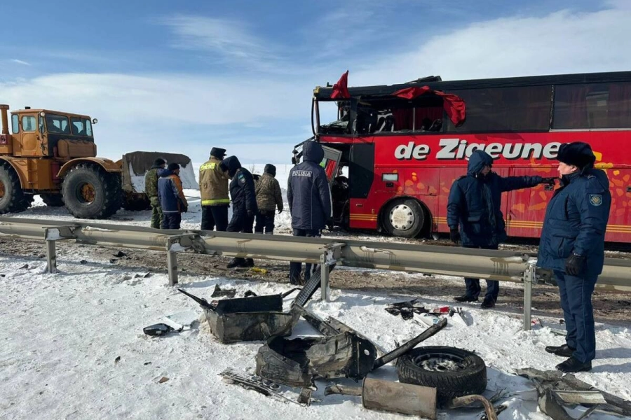 В Жамбылской области столкнулись 26 автомобилей 